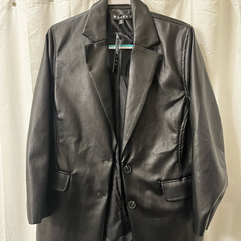 MOTEL Rocks oversized leather blazer jacket. Size S!